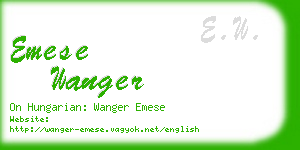 emese wanger business card